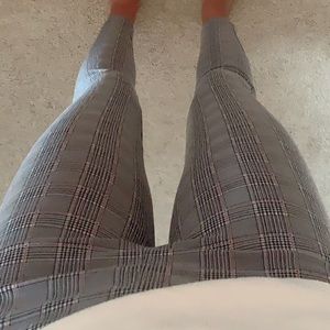 Fitted Plaid Pants